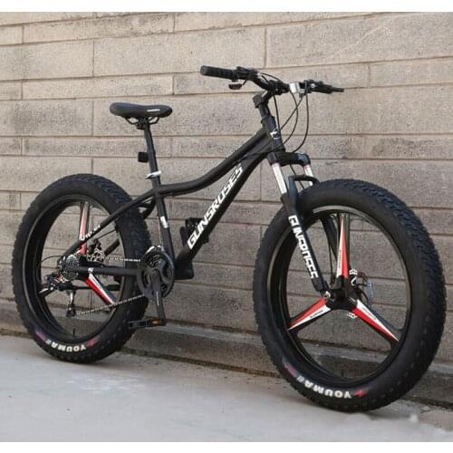Mountain Bike Snow Bike Beach Adult Bicycle 4.0 Super Wide Tires Off-road Bicycle Male And Female Students Three-knife Wheel