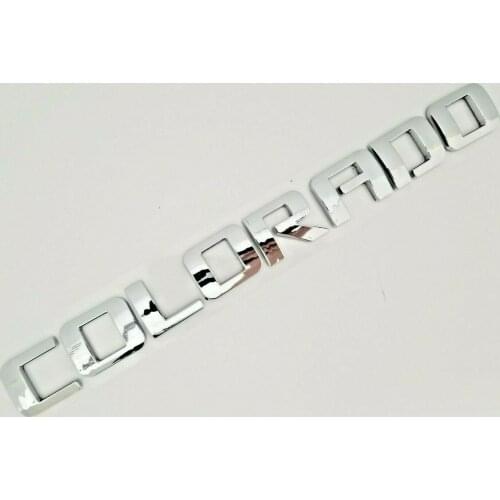 50pcs CHROME COLORADO FIT CHEV DOOR BADGE EMBLEM FENDER LETTER NAMEPLATE WORD