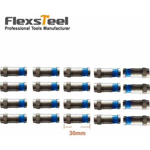 20 Pieces RG-6 Snap & Seal Coax Coaxial Compression F Connector, Comcast, DTV & Dish Approved Antenna Connector