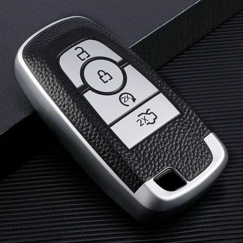Leather style TPU Car Key Case Key cover For Ford Mondeo Fusion F150 Mustang Explorer Edge Ecosport F-150 F-250