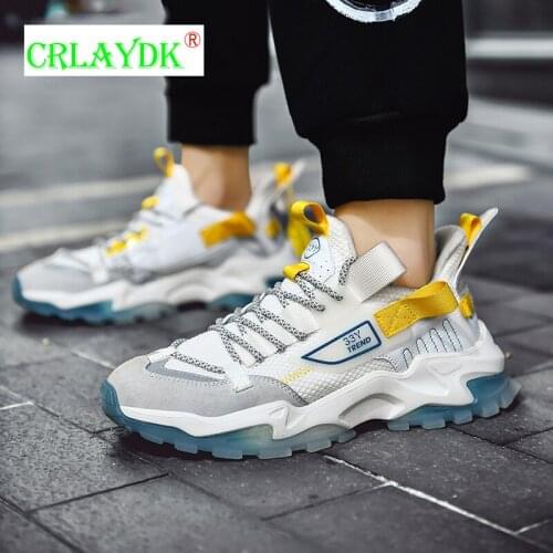 CRLAYDK Men Sport Casual Shoes Fashion Sneakers Breathable Comfort Youth Boys Wakling Tennis Increase Non Slip Trainer Student