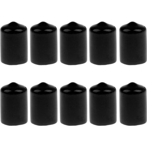 MagiDeal 10Pcs 12mm Pool Billiard Cue Tip Rubber Protector Black Indoor Funny Club Pub Family Game Snooker Billiard Accessory