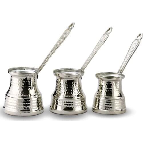 Morya Copper Turkish Coffee Pot Mocha Espresso Latte Ewer Vintage Jazzva Briki Coffee Pot Kettle Drink Tool Cafetiere Stovetop Set