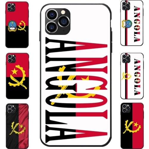 For Samsung A20 50 70 M20 30 S7 S8 S9 S10 LITE Edge PLUS NOTE Angola National Flag Coat Of Arms Theme Soft TPU Phone Cases