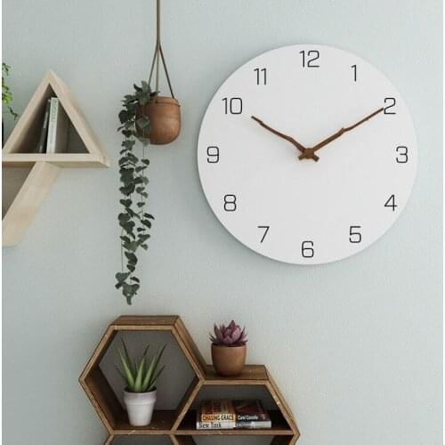 Nordic Wooden 3D Wall Clock Modern Design Kitchen Digital Art Wall Watch Living Room Reloj De Pared Home Decoration DL60WC