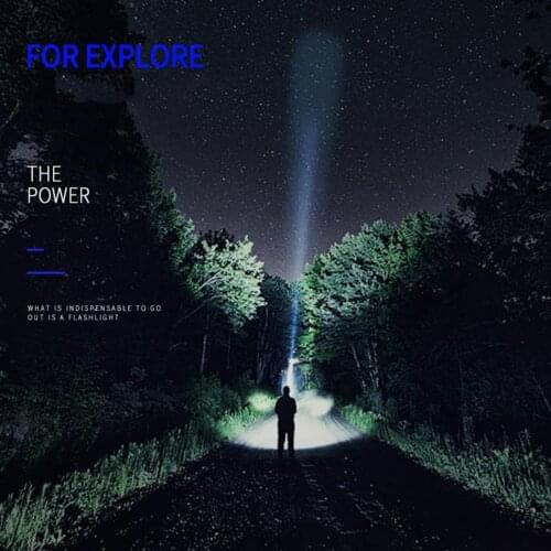 Rechargeable Torch Ultra LED Zoomable Flashlight Camping Hiking Flash Light Handheld Light Torch w/ Batteries Charge Adapter