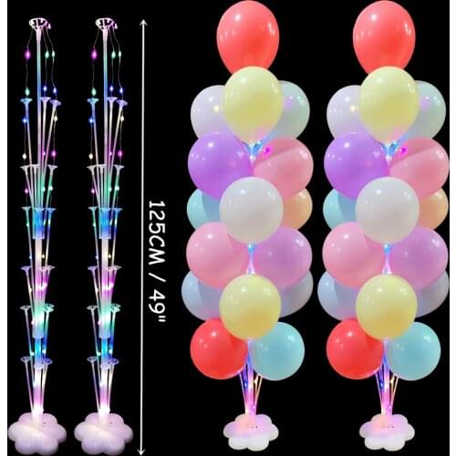 1/2Set Happy Birthday Balloon Stand Column Baloon Holder Arch Birthday Party Decoration Kids Adult Wedding Ballons Accessories