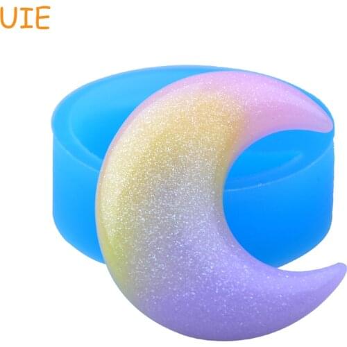 PYL595U 39.7mm Luna Silicone Mold - Crescent Moon Flexible Mold Fondant, Cake Decorating, Jewelry, Scrapbooking, Resin, Candy