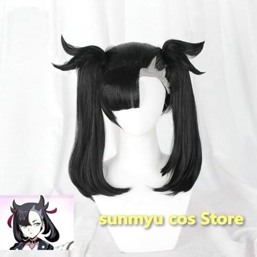 Pokemon Sword Shield Marnie Wig Cosplay Halloween