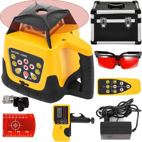 VEVOR 360 Rotary Laser Leveling Device 500m Range Green/Red Beam Self-Leveling Instrument Measuring Construction Tools