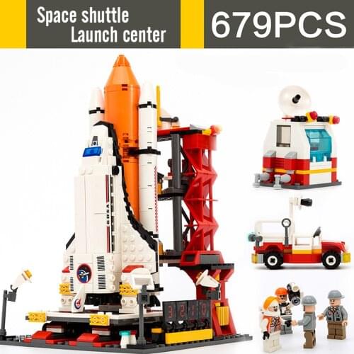 297-753pcs Simulation Aircraft Rocket Space Series Building Block Toys Set DIY Bricks Model For Children Kids Gift