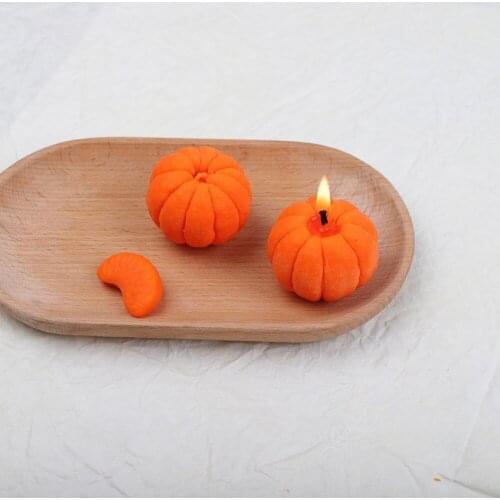 3d Silicone Orange Candle Mould Diy Candle Making Mold Fruit Shape Silicone Molds For Candy Fondant Cake Baking Homemade Mold