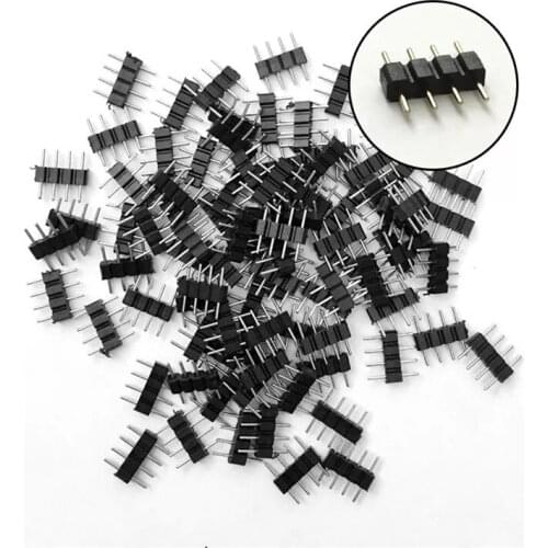 5pcs 4 Pin RGB Connector Adapter 4pin Needle Male type Double For RGB/RGBW 5050 3528 LED Strip light LED Accessories