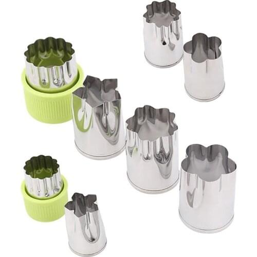 8Pcs Flower Shape Vegetable Fruit Cake Biscuit Cookie Cutter Mold Kitchen Tool Vegetable Tools