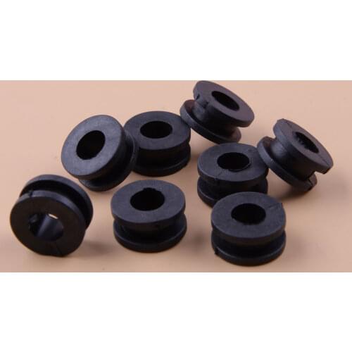 8Pcs Rubber Black Mount Grommet Fit For Yamaha Side Covers Fenders Frame Fuel Tanks Fairings Headlights Battery Box
