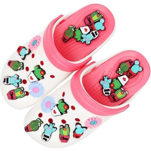 Shoe Accessories One Plant Cute Cactus Shoe Air Force Charms Accessories Garden Shoe Decoration for Croc Jibz Kids