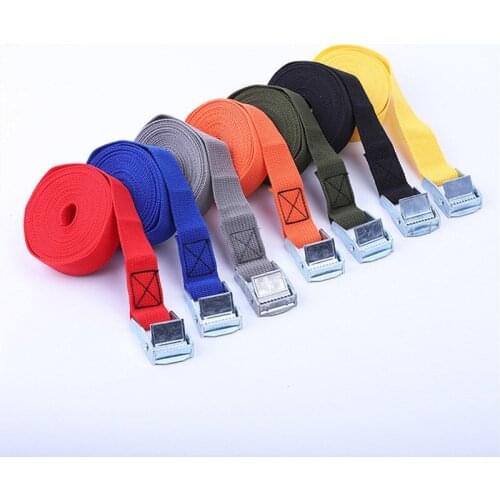 2M Car Tension Rope Luggage Fixed Strap Motorcycle Bike Cargo Roof Rack Lashing Straps Metal Ratchet Tie Hardware Accessories