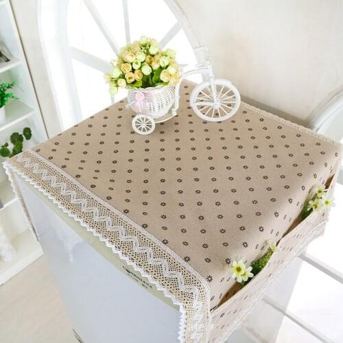 New cotton and linen fabric refrigerator cover household appliance refrigerator cover refrigerator cover dustproof