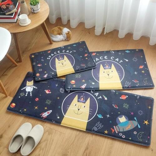 Cartoon Printed Flannel Carpets Kids Room Decorate Soft Rugs And Carpet Kitchen Floor Bathroom Uptake Anti-skid Water Mat/Rug