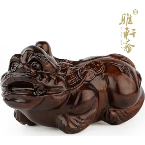 Zhai Gallery mahogany crafts wood carving of Dongyang Zhaocai brave feng shui ornaments solid wood furnishings of a Home Furnish