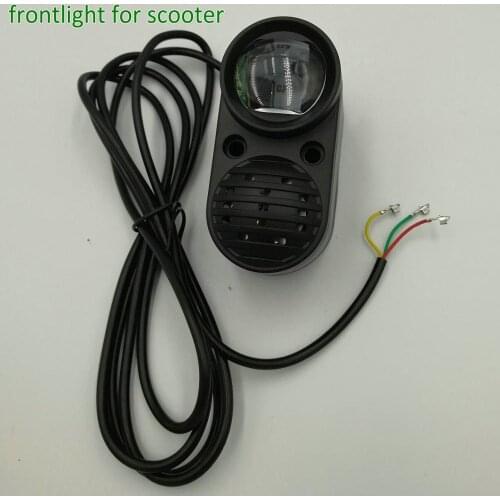 Headlight front light with horn 12-48v for electric scooter folding bike intelligent bicycle MTB conversion part install on stem