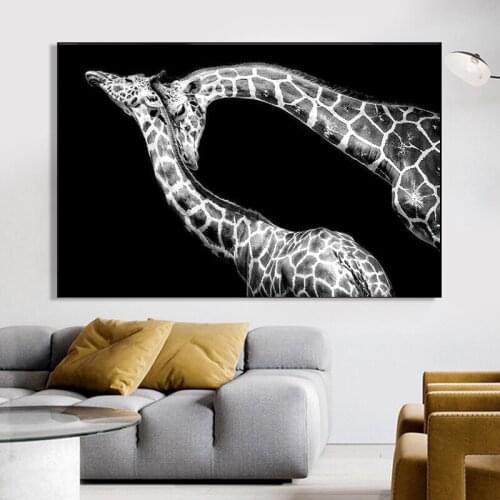 Wild Animals Art Canvas Painting African Giraffes Lover Posters and Prints Wall Art Picture for Living Room Home Decor Cuadros