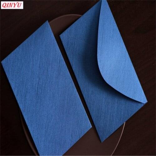 10PCS Retro White Black Blue Pearl Paper Blank Mini Paper Window Envelopes Wedding Invitation Envelope Gift Envelope color 5Z