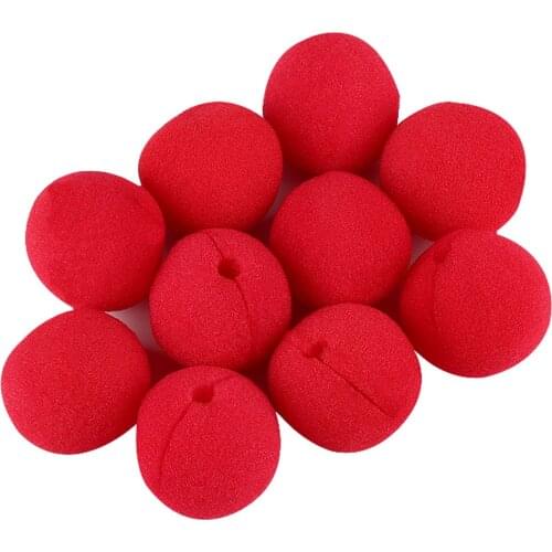 10pcs Halloween costume party circus funny cute clown red nose for holiday party costume decoration auxiliary small objects