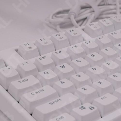 Mechanical Keyboard Keycaps White Color Transparent Backlight OEM Profile for GK61 Anne Pro 2 60% 68% 80% Keyboard PC Game