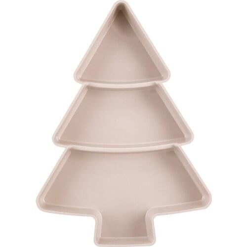 Mini Christmas Tree Shape Snacks Plates With Compartments, Coffee Table Nuts Dry Fruits Tray, DIY Breakfast Dishes Kitchen Tools