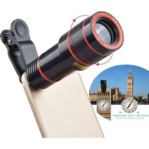 Monocular Telescope 8X HD Camera Phone External Telephoto Telescope Lens For iPhone XS XR X 8 Samsung Google Huawei Ipad Tablet