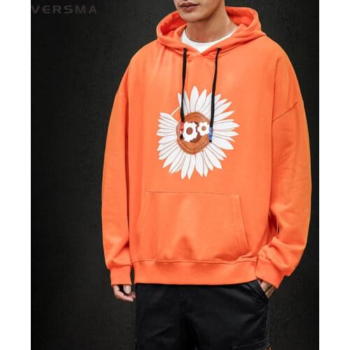 VERSMA Korean Harajuku Flower Print G Dragon Hoodie Sweatshirt Men K Pop Streetwear Punk Long Sweatshirt Men Women Dropshipping