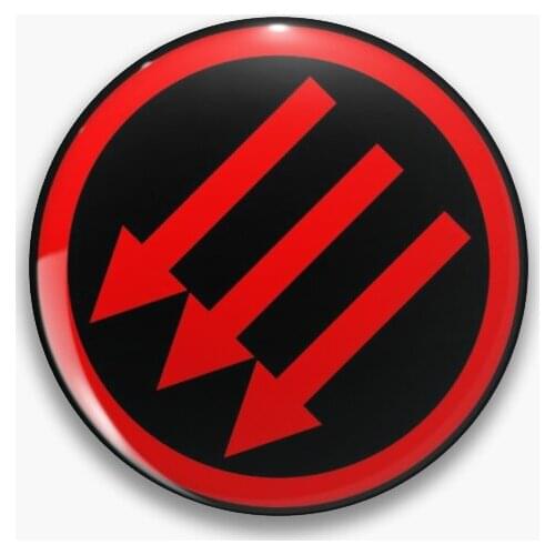 Anti Fascist Circle Soft Button Pin Gift Clothes Metal Badge Cartoon Funny Decor Lapel Pin Jewelry Collar Brooch Hat Fashion