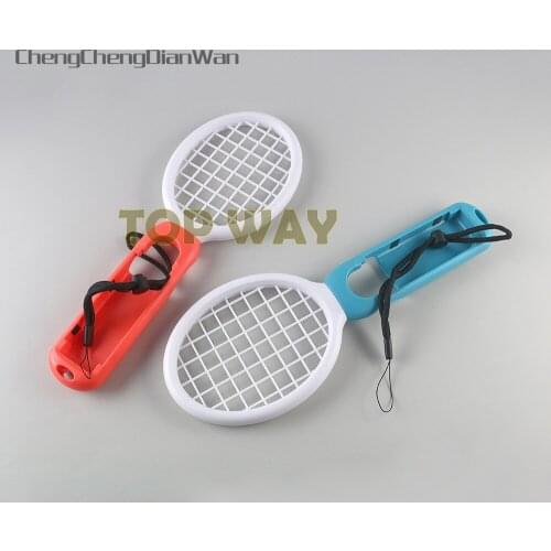 3sets Tennis Racket For Nintend Switch Game Remote Controller For NS Joycon Grips with hand strap