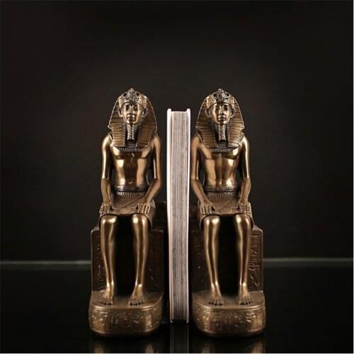 Retro Bookend Home Decor Study Room Book Stopper Book Shelf Decor Office Book End Egyptian Pharaoh Gift