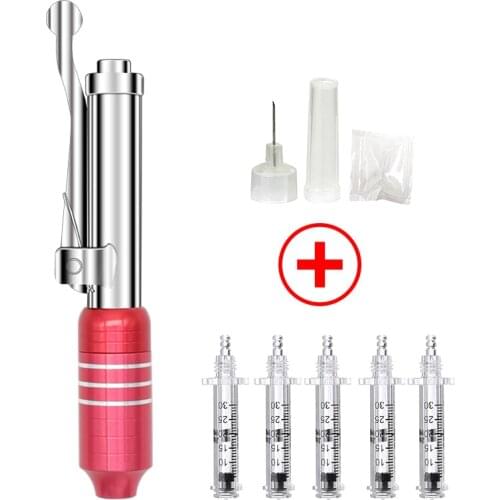 0.3 ml Red Hhyaluronic Acid Pen Massage Atomizer Hyaluronic Acid Pen For Skin Rejuvenation Lip Lift High Pressure Injection Set