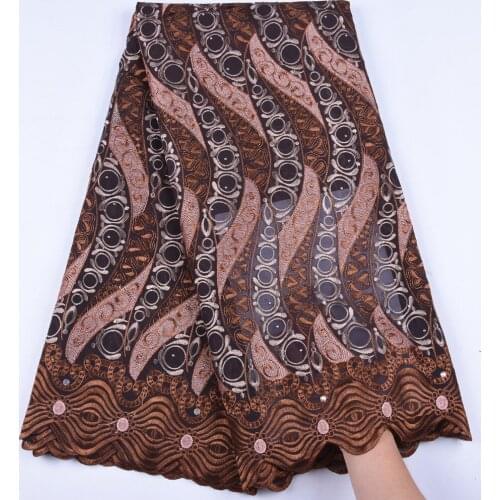 Newest African Dry lace Fabric High Quality Swiss Cotton Lace Fabric Latest Stoned Swiss Voile Lace In Switzerland For Sew F1640