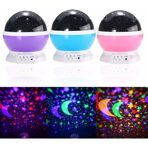 Sky LED Night Light Projector Moon Lamp Rotating Romantic LED Starry Table Night Battery USB Bedroom Christmas Party Projection