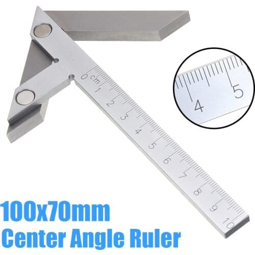 100*70mm Carbon Steel Center Square Gauge Center Centering Angle Gauge Ruler 150mm/6 " Precision For Designer Construction