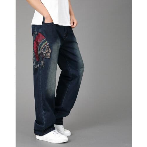 YueYueAngel Men's Wide Leg Jeans