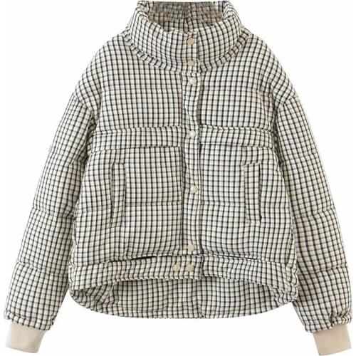 Nlzgmsj Za Women 2021 Jacket Women Winter Parkas White Black Pliad Jacket Female Feather Coat Womens Clothing Outwear 202108