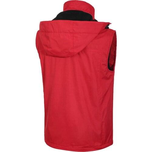 Winter Jackets Mens Outdoor Camping Trekking Sleeveless Vest Winter Fur Multi-pockets Warm Coat Waistcoat hombre
