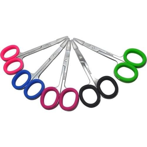 1pcs Stainless Steel Small Nail Tools Scissor Manicure For Eyebrow Nose Eyelash Cuticle Scissors Curved Pedicure Makeup Tool