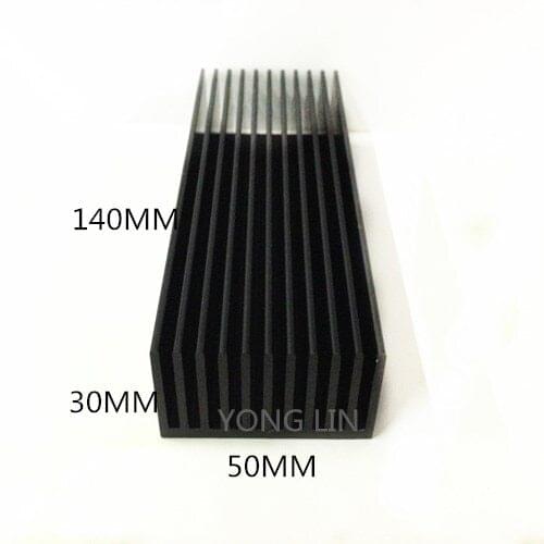 10pcs aluminum heatsink50*30-140mm/CPU Heat sink/IC aluminum/LED heat sink/Anodized black/Power electronic radiator only