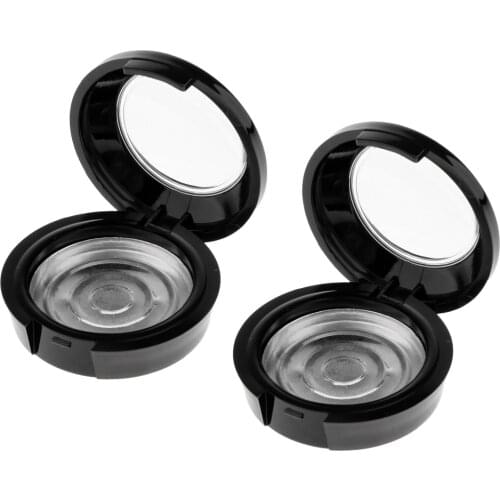 2 Pieces Empty Eyeshadow Eyebrow Palette, Make Up Container Pallet With Tin Pan And Mirror For Powder Container Makeup Tool Kits