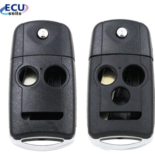 3B / 4 Buttons Replace Blank Folding Remote Key Shell Case Fob for Acura TL TSX MDX RDX ZDX With Button Pad and LOGO