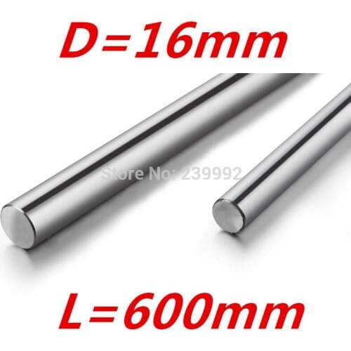 4pcs/lot OD 16mm x 600mm CNC linear shaft 16mm hardened rod linear motion