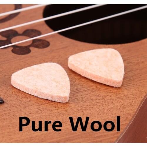 Pure Wool Guitar Parts Pick 12 Pieces Soft Guitarra Bass Musical Mediators Accessories Ukulele Bulk 2.5mm Portable Electric