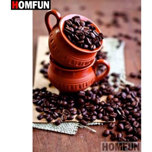 HOMFUN Full Square/Round Drill 5D DIY Diamond Painting "Coffee cup" Embroidery Cross Stitch 3D Home Decor Gift A12013
