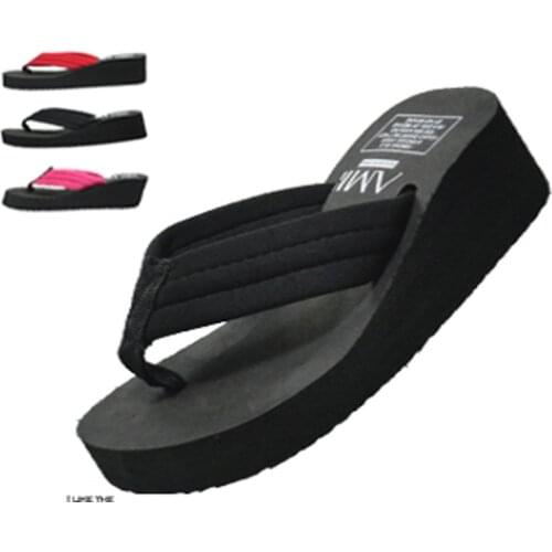 Amii amy slip-resistant summer wedges flip flops paltform high-heeled platform slippers sandals female shoes